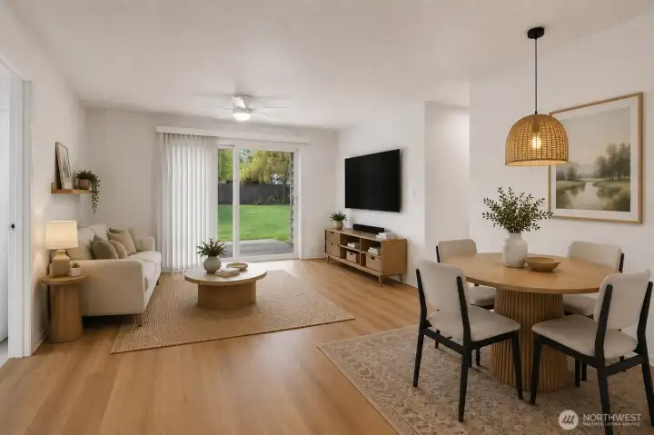 Virtually Staged as Family Room/Dining area Option