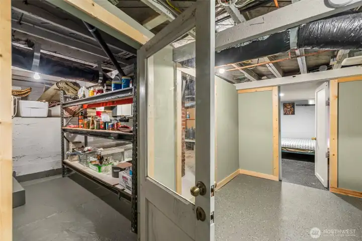 Downstairs Storage area and bedroom