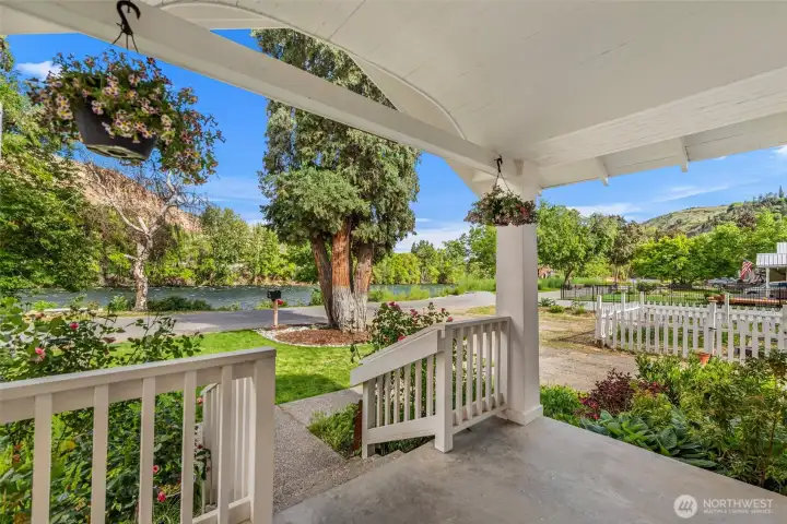 Front porch looking to garden area.