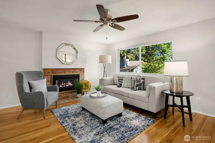 Light and bright with huge windows, this home sits up with nice private territorial views.