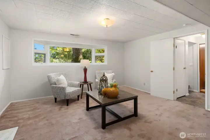 Large bay windows bring in so much light!