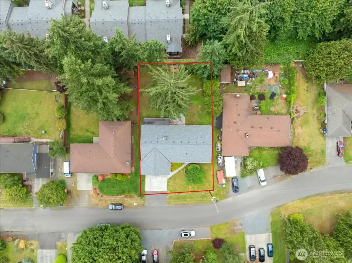 Aerial view of the home showing property lines. Aerial view of the home showing property lines.