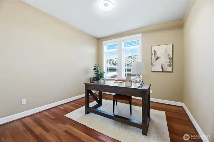 Lower-level bedroom 2 with daylight windows