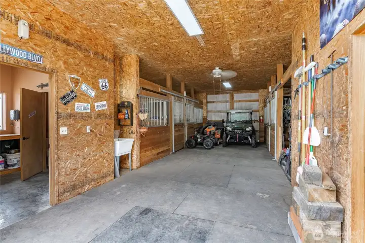 Inside of barn. Inside of barn.