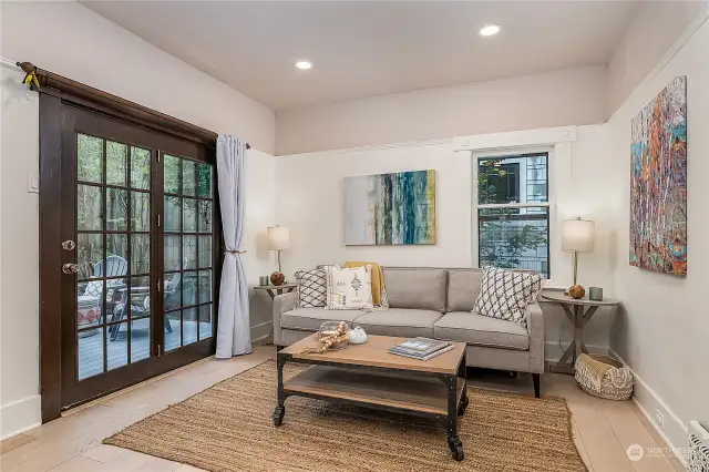 Space off the kitchen flows to the back deck. Perfect space for entertaining.