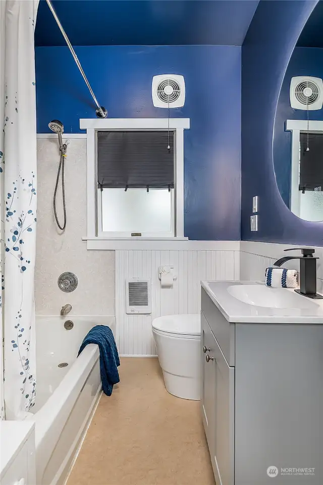 Main floor bathroom has been fully remodeled.