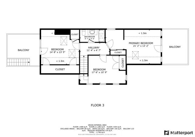 Floor plan - upper level.