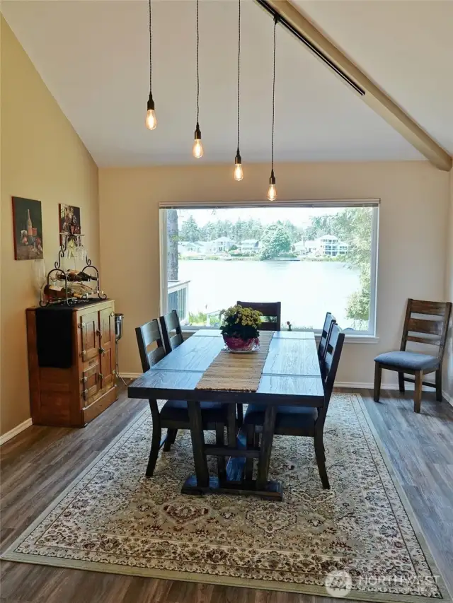 Formal Dining Room w/ a (new) large picture window for Duck Lake views.