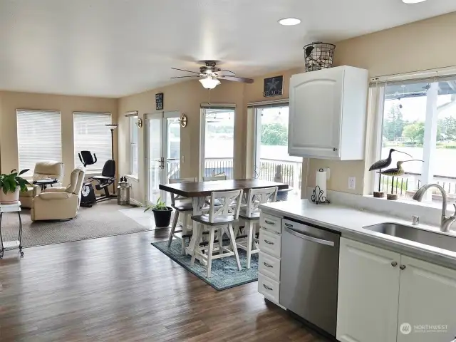 Kitchen flows nicely into the Kitchen Nook and Family Room.