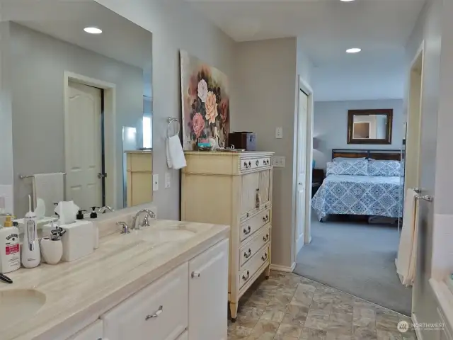 Master Bathroom leading into the Master Bedroom.