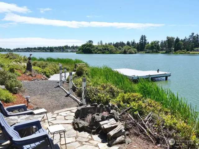 Enjoy a camp fire along the water with these gorgeous southern views of Duck Lake.