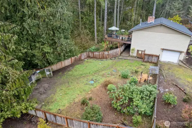 For those who desire to live life with animals, this house would be an excellent choice as there is a fenced back yard where it would be easy to contain dogs, chickens, & goats, just as this homeowner did.