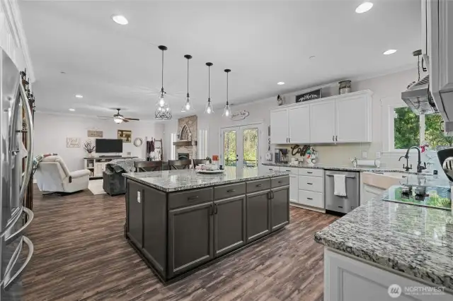 Kitchen open to family room/great room concept.