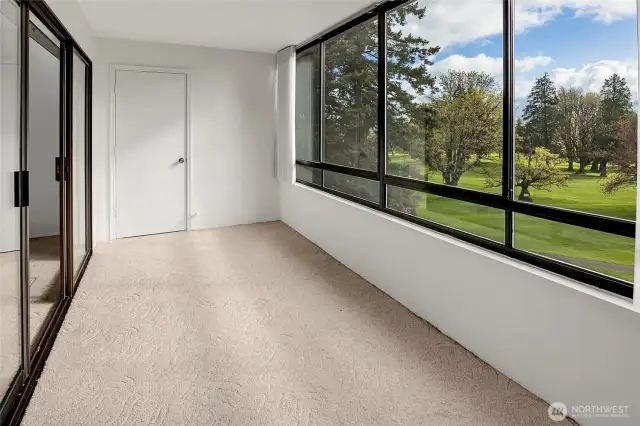 Panoramic views from the sun porch and a huge storage closet there on the far wall