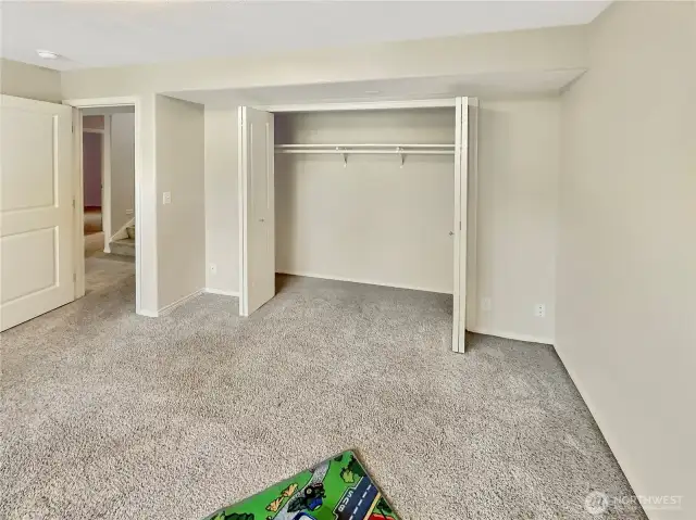 2nd bedroom offers nice closet space.