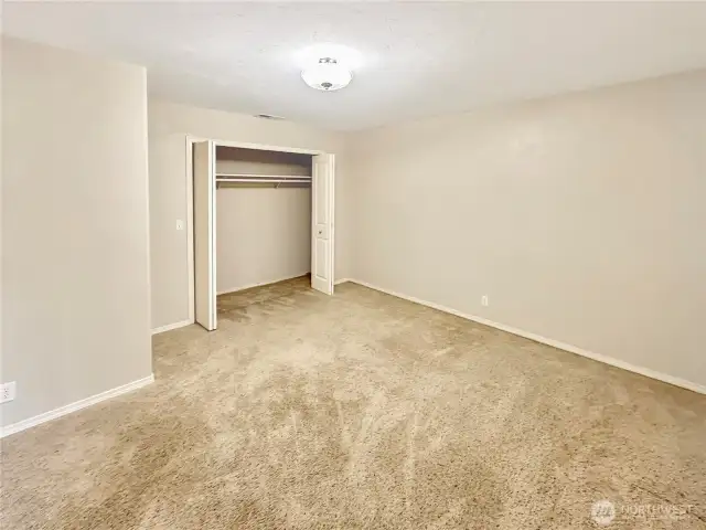 Den/office space with closet storage space.