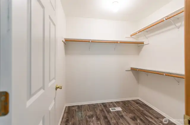 Spacious primary closet