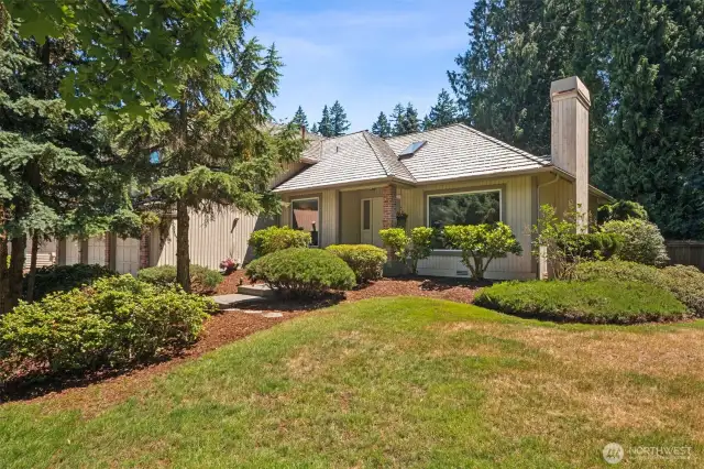 Checking out this front view. Large lot, shy 1/3 acre.