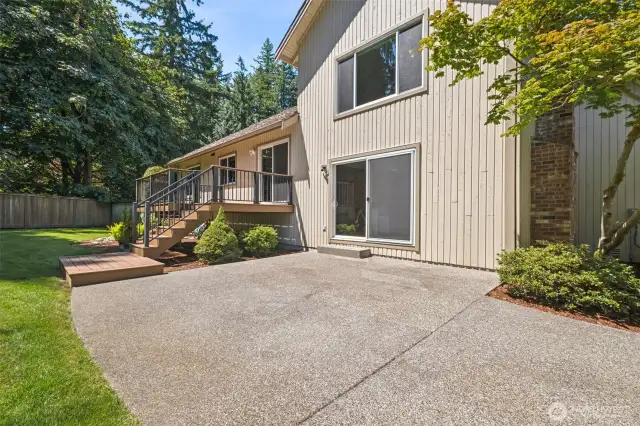 Here's the extended patio shown just off the deck. Lots of room for patio furniture.