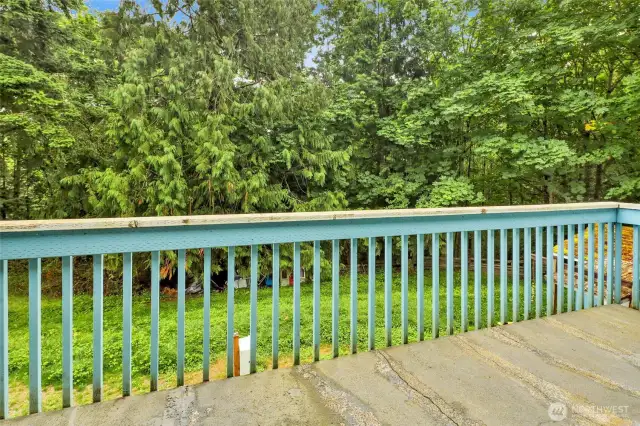 #1 has concrete deck.  #2 and #3 have wood decks, #4 patio.