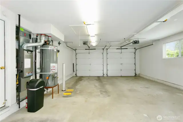 2 bays of large garage