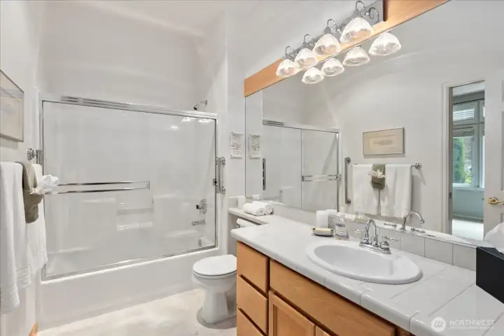 Lower-level full bathroom