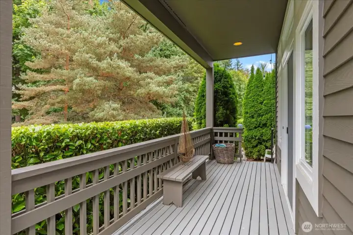 Lower-level covered deck