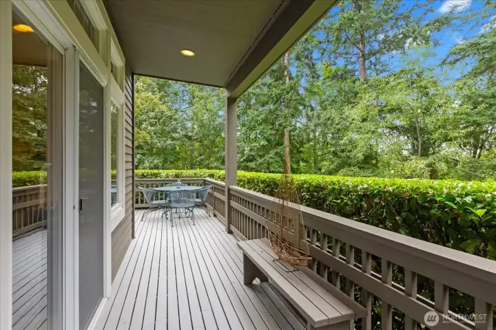 Lower-level covered deck