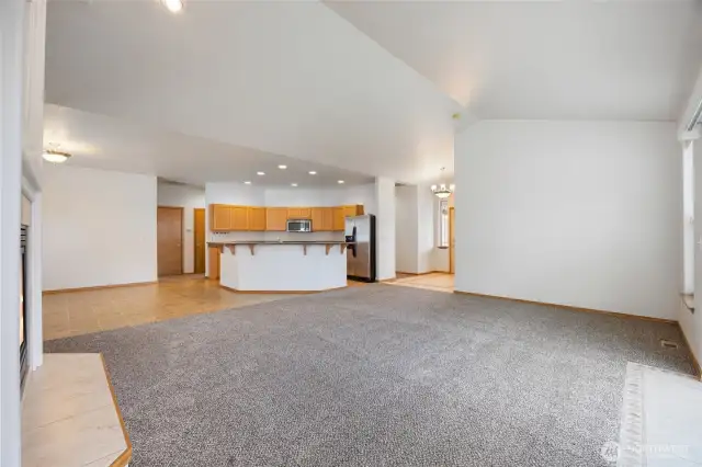 Living Room into Kitchen
