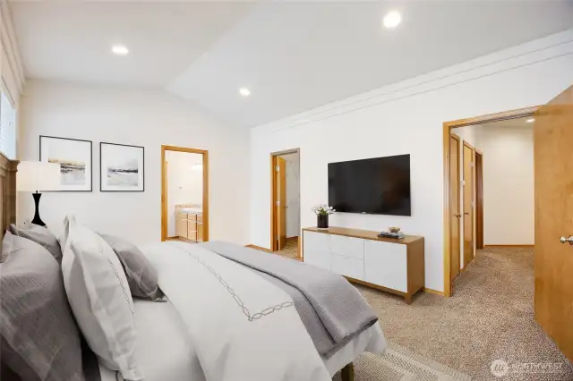 Virtually Staged Primary Bedroom