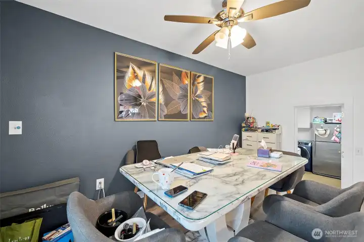 Dining room with access to mudroom.