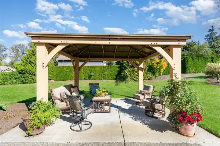 Entertain in all four seasons with this stunning gazebo.