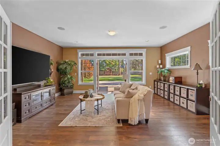 Family room could be flex game room with outdoor acess.