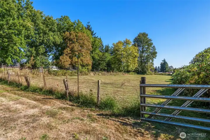 Fully fenced second pasture