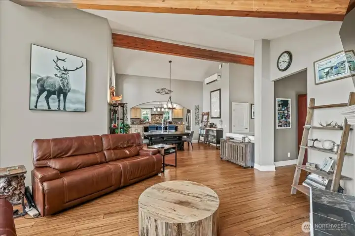 open space back to the kitchen