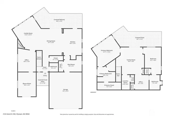 Combined floor plans Combined floor plans