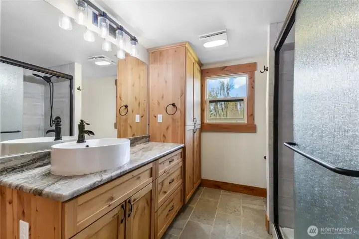 Owners main Bathroom with huge shower