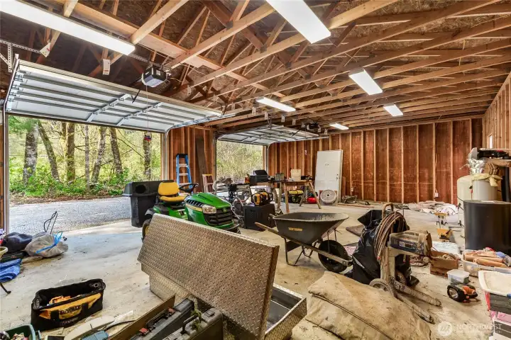 Inside of the 2 car garage. Seller will remove all personal items before closing