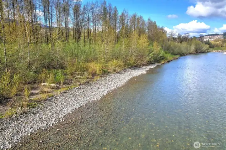 Walking trails to your river front to fish, swim, camp and kayak