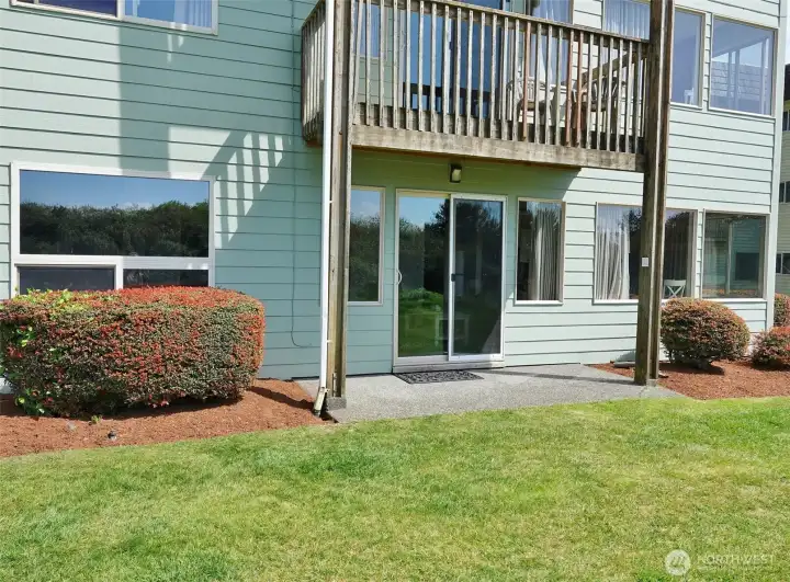 Unit #102 ~ slider to the patio.