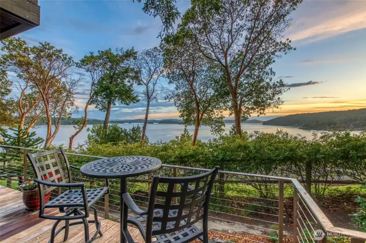 Reflective sunsets from multiple decks are perfect for enjoying the quiet evenings.