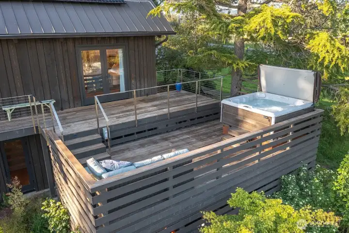 Private hot tub off the primary bedroom deck.