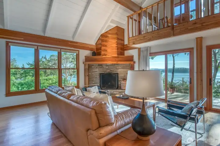 Tranquil water views form most living spaces.