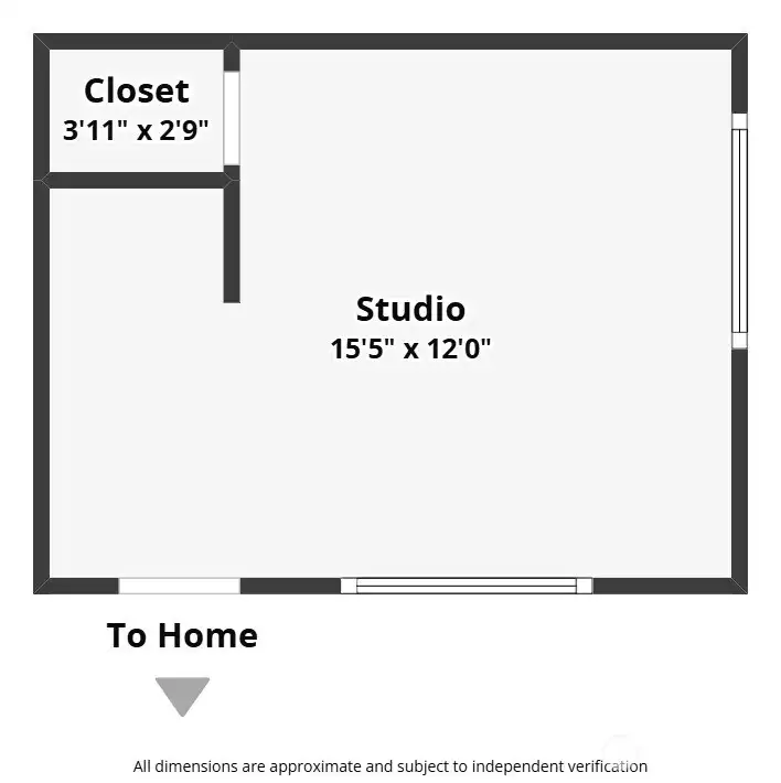 Studio outbuilding floorplan. Studio outbuilding floorplan.