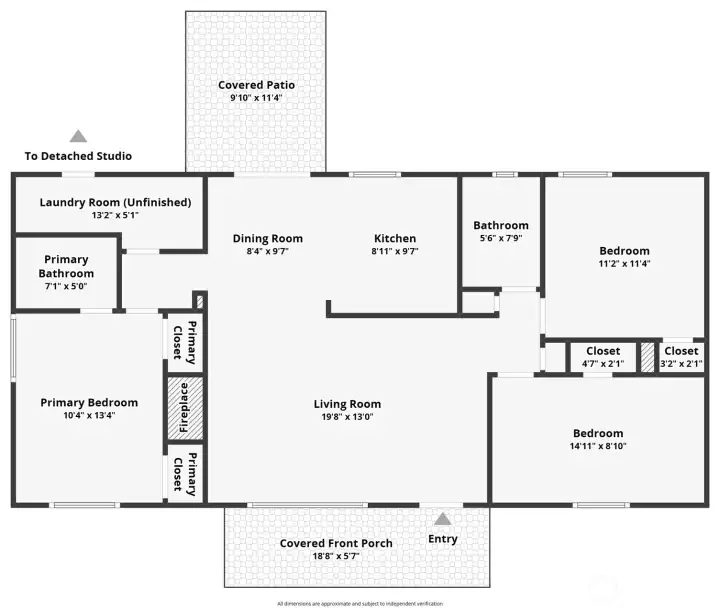 Home floorplan with patio Home floorplan with patio