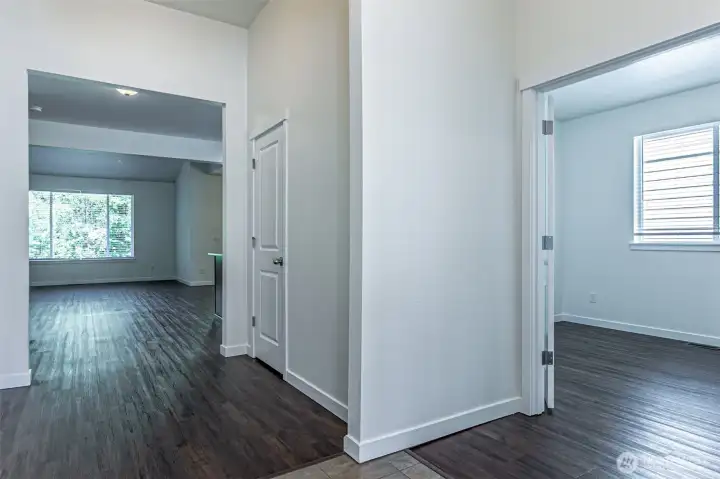 Looking from front door to Family room and bedroom 2 to the right Looking from front door to Family room and bedroom 2 to the right