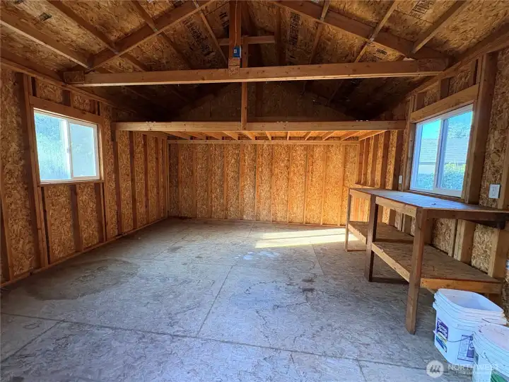 Inside Shed w/workbench