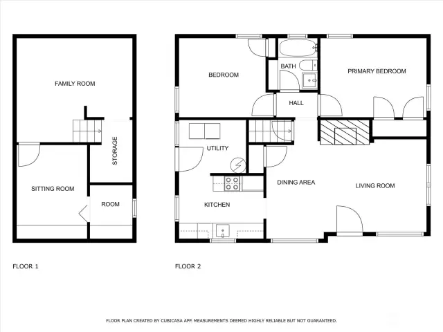 Approximate floorplans.  Room descriptors vary depending on needs.