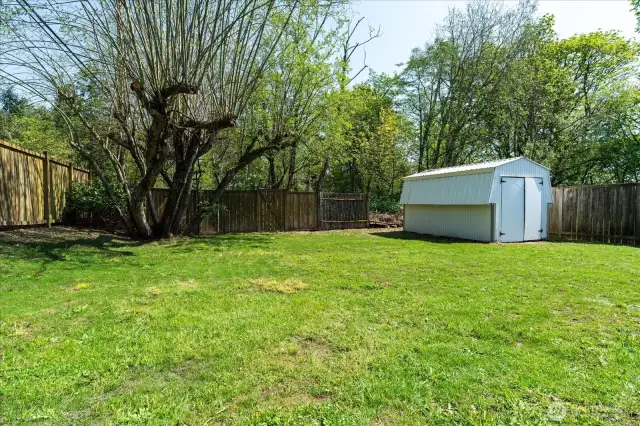Create your own private oasis in this private backyard abutting open space