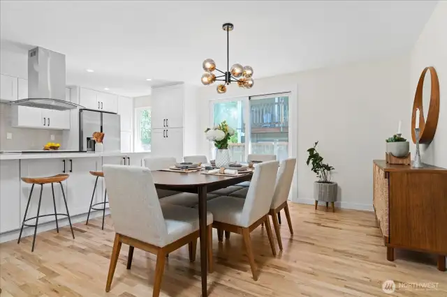 All-occasion dining room feels spacious yet intimate